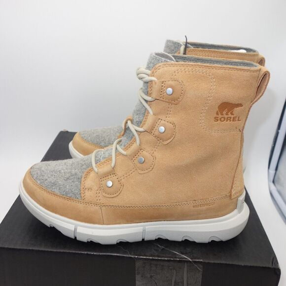 NEW Sorel Explorer II Joan Felt Boots Tawny Buff Moonstone Women’s 8 - Picture 1 of 8